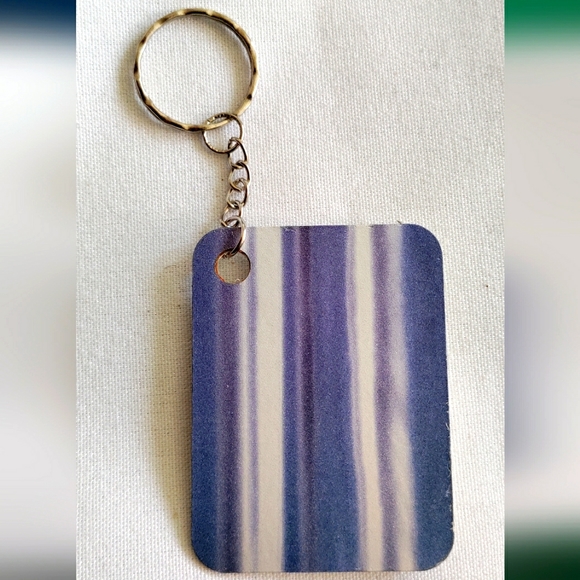 NEW Handmade Keychain Bag Tag! Italian Wood Art 02. "I LOVE My Bag" Wooden Heart - Picture 4 of 6